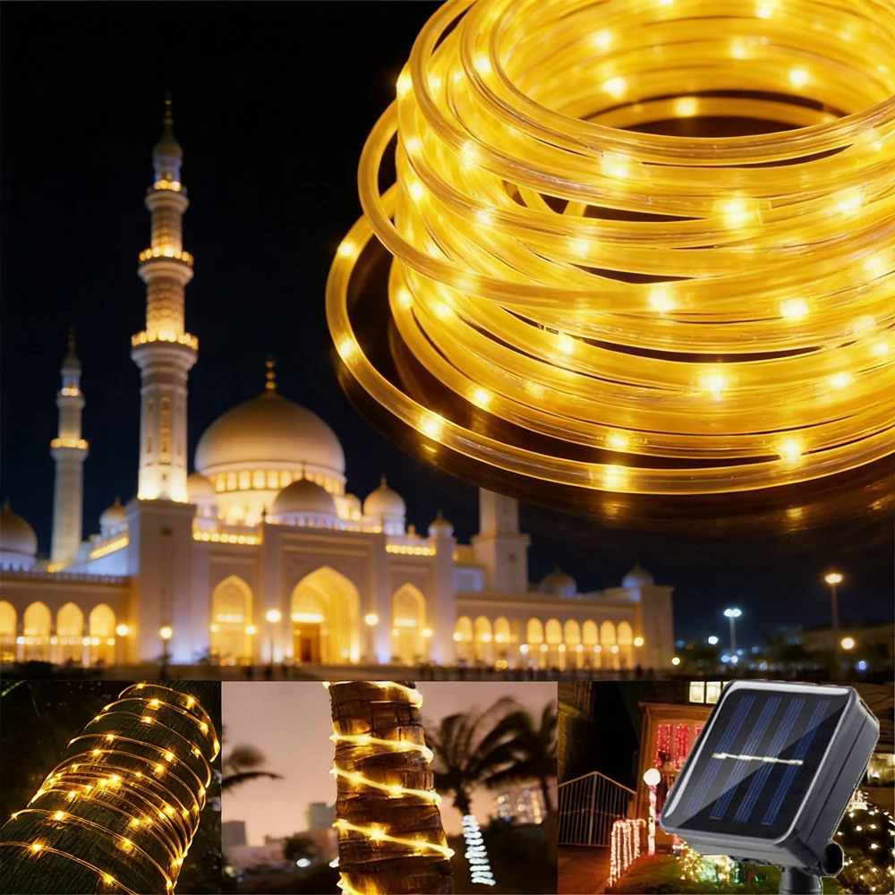 Outdoor Solar Tube Rope Led Light Garden Fairy String Light 20M/10M/5M Wedding Party Led Lamp Eid Mubarak Mother's Day
Outdoor Solar Tube Rope Led Light Garden Fairy String Light 20M/10M/5M Wedding Party Led Lamp Eid Mubarak Mother's Day
