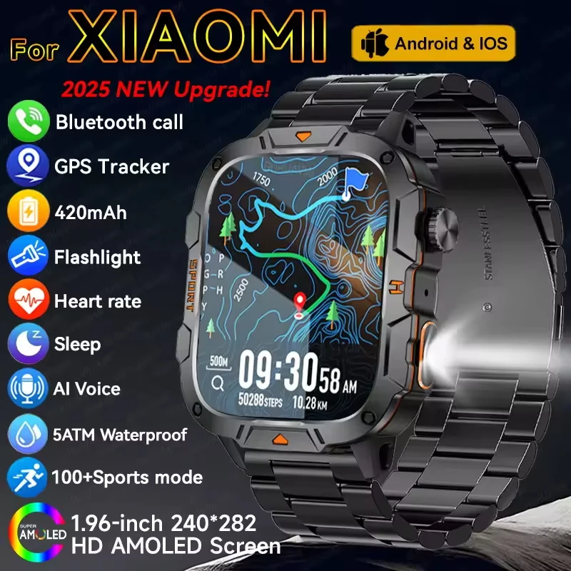 LIGE Smart Watch 5ATM Outdoor Sports GPS Trackr Flashlight 1.96 HD Display Screen Bluetooth Call Fitness Watches For Android IOS
LIGE Smart Watch 5ATM Outdoor Sports GPS Trackr Flashlight 1.96 HD Display Screen Bluetooth Call Fitness Watches For Android IOS