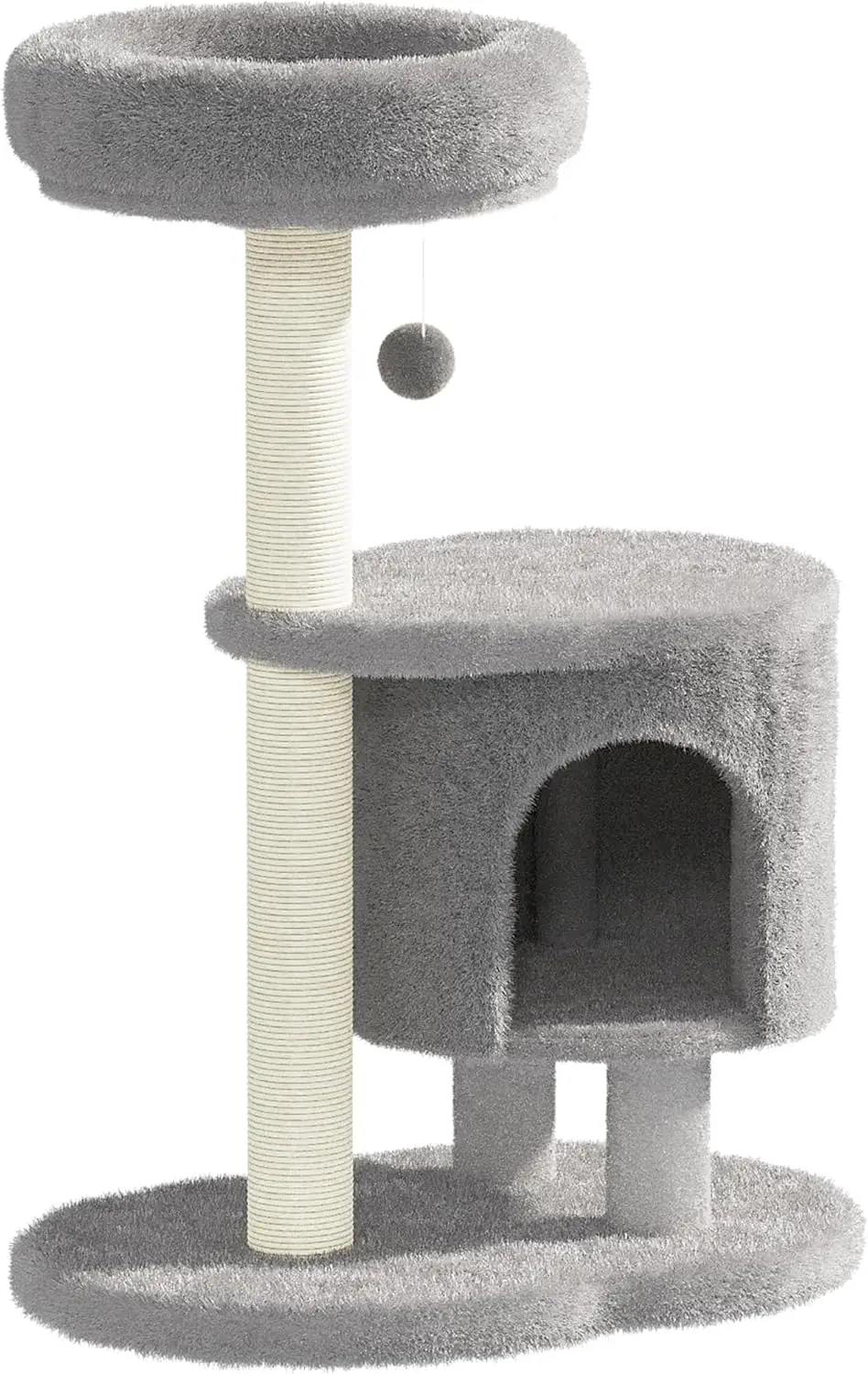Cat Tree, 34.3 Inches Cat Tower with Scratching Post, Condo, Interactive Hanging Ball, Plush Perch for Indoor Large Cats
Cat Tree, 34.3 Inches Cat Tower with Scratching Post, Condo, Interactive Hanging Ball, Plush Perch for Indoor Large Cats