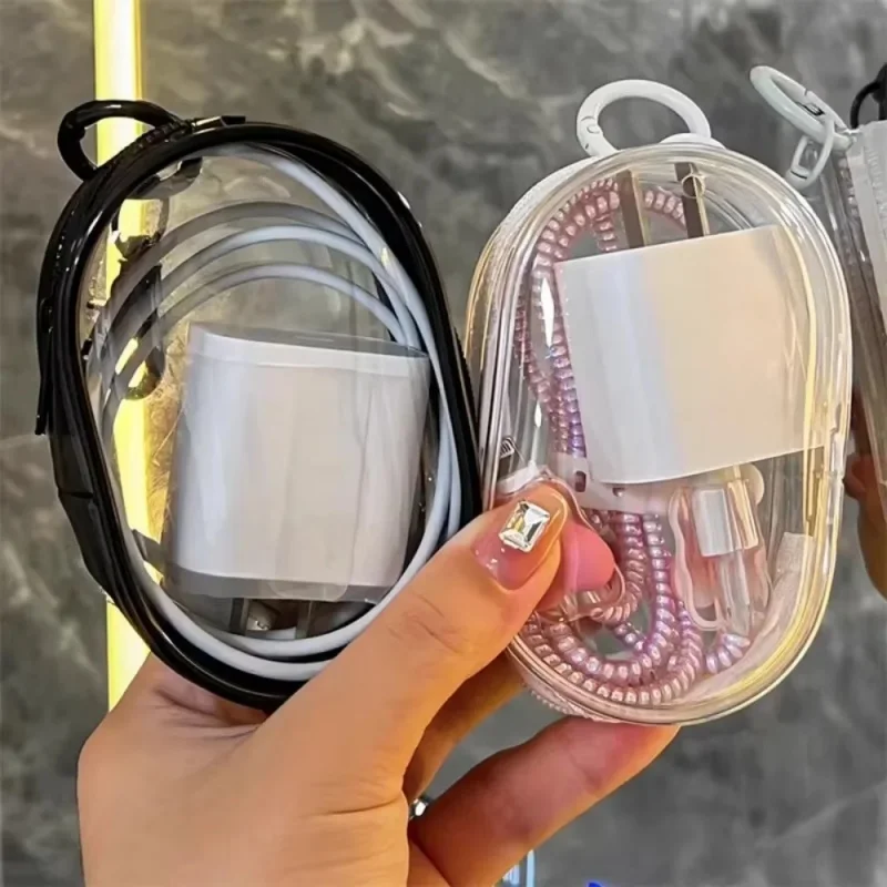 Portable Mini Transparent Storage Bag with Zipper Multifunctional Headphone and Charger Case Travel Accessories with Keychain
Portable Mini Transparent Storage Bag with Zipper Multifunctional Headphone and Charger Case Travel Accessories with Keychain