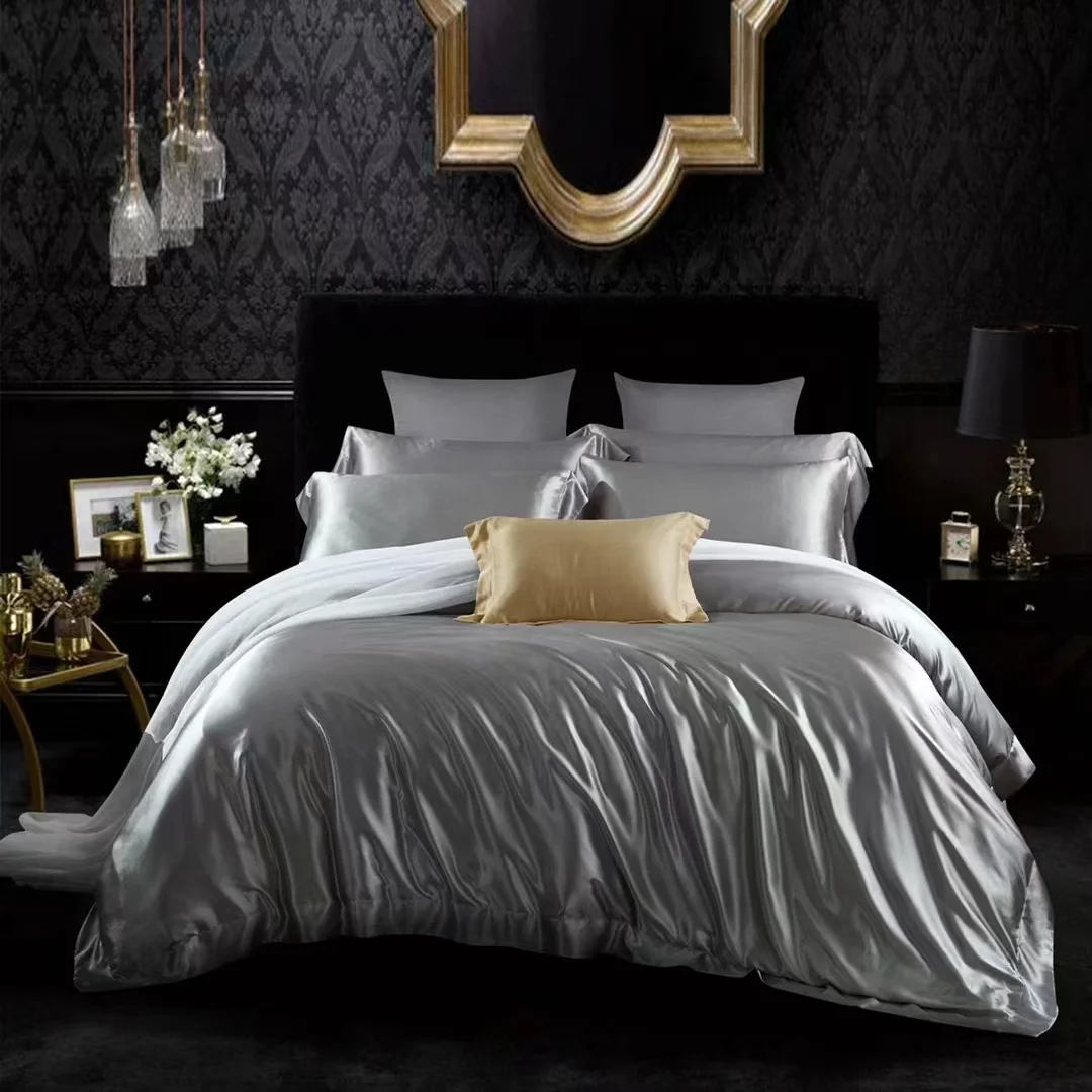 Luxury Silk Bedding Set 100% Mulberry Silk Fabric 19 momme Bed Sheet/Pillow Case/Quilt Cover Solid Color HB02
Luxury Silk Bedding Set 100% Mulberry Silk Fabric 19 momme Bed Sheet/Pillow Case/Quilt Cover Solid Color HB02