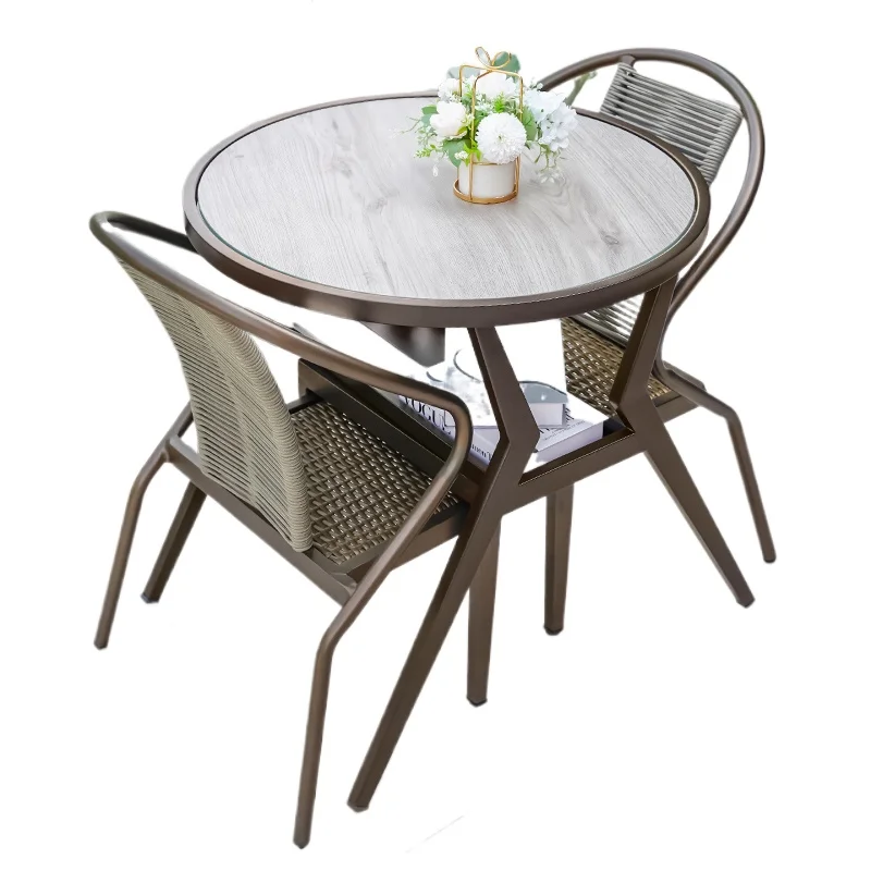 Balcony small table and chair small coffee table light luxury net reading chair round table rattan chair three-piece set
Balcony small table and chair small coffee table light luxury net reading chair round table rattan chair three-piece set