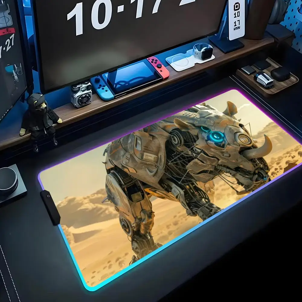 Коврик для мыши Rhinoceros RGB, игровой коврик для мыши с LED-подсветкой, большой светящийся коврик для ПК, настольный коврик для клавиатуры с подсветкой
Коврик для мыши Rhinoceros RGB, игровой коврик для мыши с LED-подсветкой, большой светящийся коврик для ПК, настольный коврик для клавиатуры с подсветкой