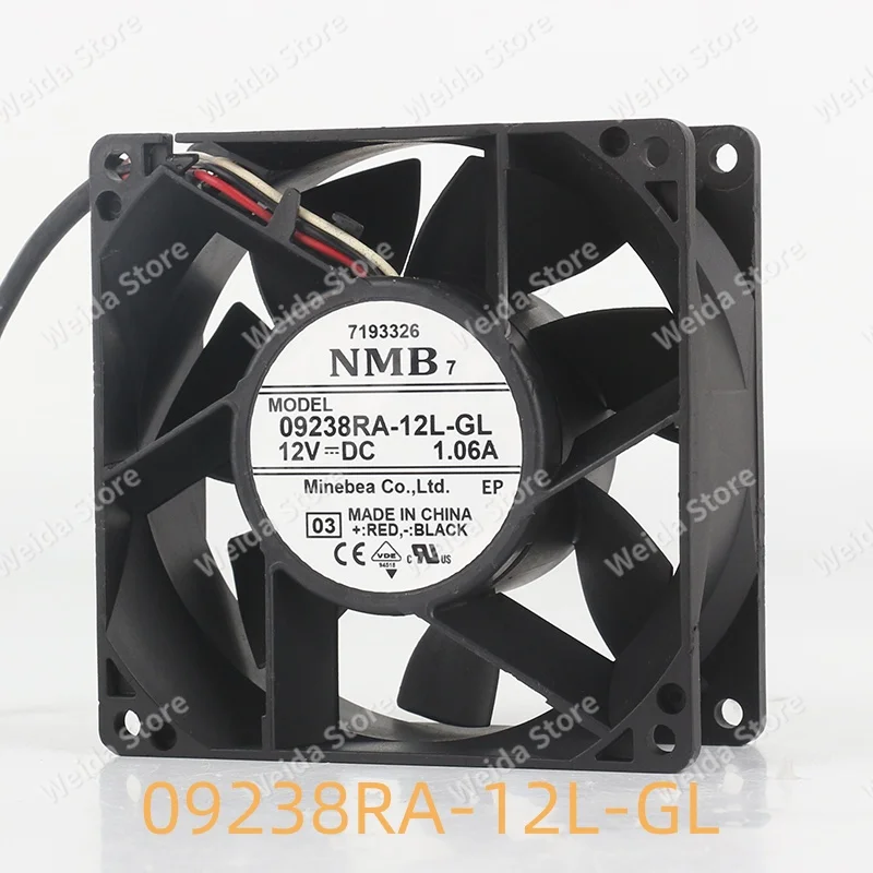 Original NMB 09238RA-12L-GL 5V 24V 48V DC12V 1.06A 9038 90X90X38MM 9CM High Airflow 3-wire Cooling Fan
Original NMB 09238RA-12L-GL 5V 24V 48V DC12V 1.06A 9038 90X90X38MM 9CM High Airflow 3-wire Cooling Fan