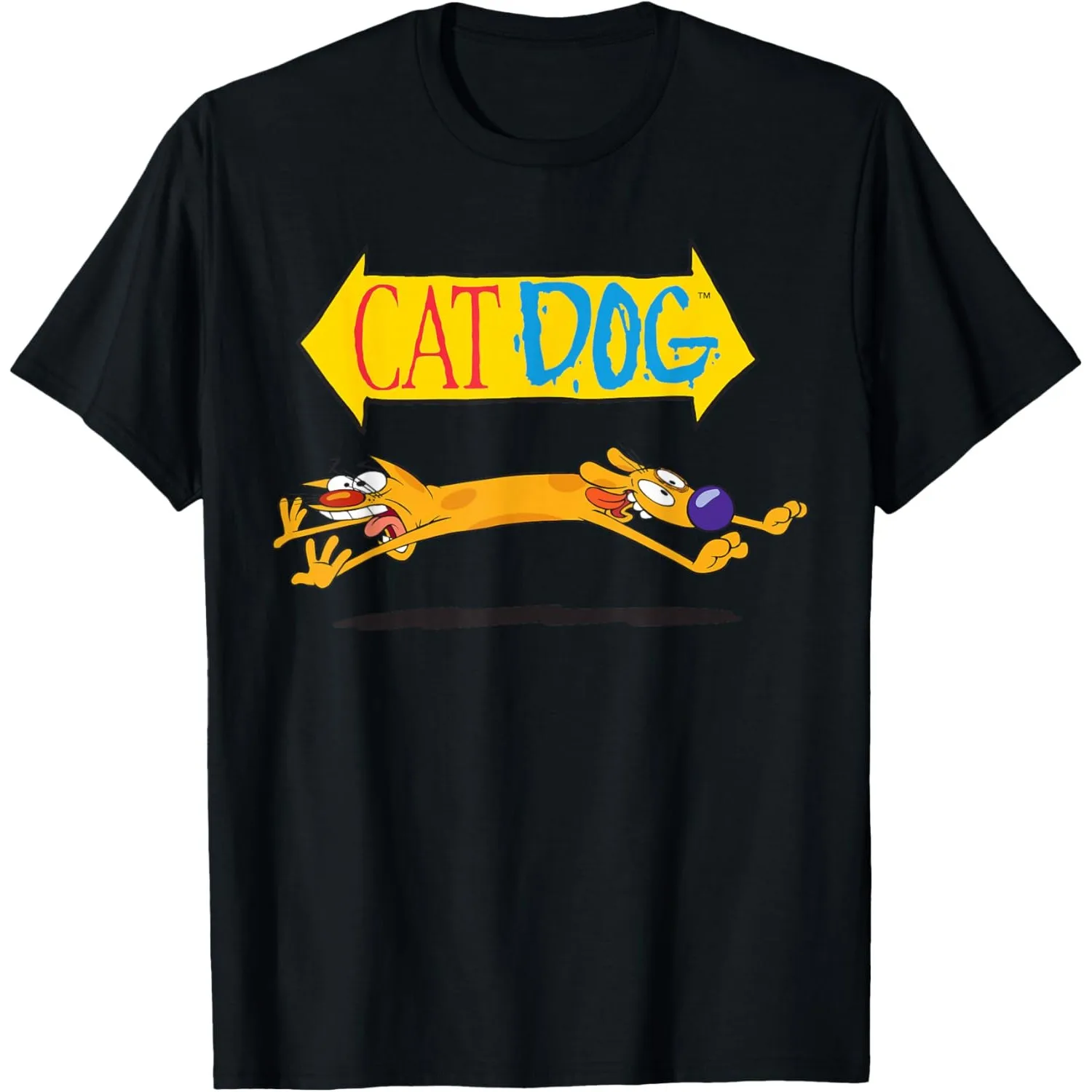 CatDog Cartoon Running Graphic Tee Short Sleeve Crewneck Cotton T-Shirt for Men
CatDog Cartoon Running Graphic Tee Short Sleeve Crewneck Cotton T-Shirt for Men