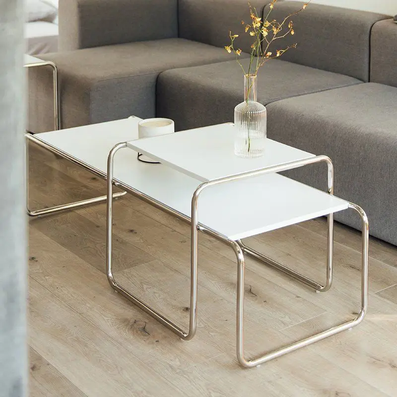 Nordic minimalist designer medieval stainless steel coffee table aligned with Qiao coffee table, low table, square set
Nordic minimalist designer medieval stainless steel coffee table aligned with Qiao coffee table, low table, square set