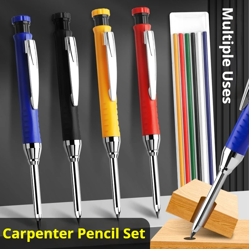 Solid Carpenter Pencil Set Woodworking Tools 2.8mm Mechanical Pencil Refill Construction Job Tools Carpentry Marking Scribing
Solid Carpenter Pencil Set Woodworking Tools 2.8mm Mechanical Pencil Refill Construction Job Tools Carpentry Marking Scribing