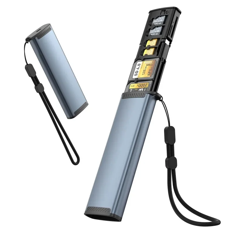 Multifunctional 13in1 multi-card simultaneous reading SD/TF3.0 high-speed typeC aluminum alloy portable storage card reader
Multifunctional 13in1 multi-card simultaneous reading SD/TF3.0 high-speed typeC aluminum alloy portable storage card reader