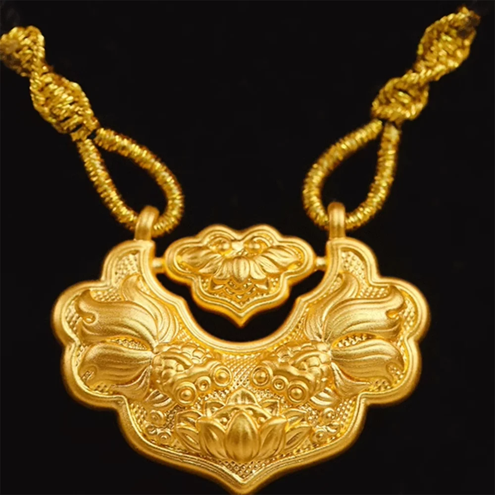1pcs 24K Yellow Gold Pendant /Lucky 5D Light Double Goldfish Longevity Lock Pendant Two Size Can Chooase
1pcs 24K Yellow Gold Pendant /Lucky 5D Light Double Goldfish Longevity Lock Pendant Two Size Can Chooase
