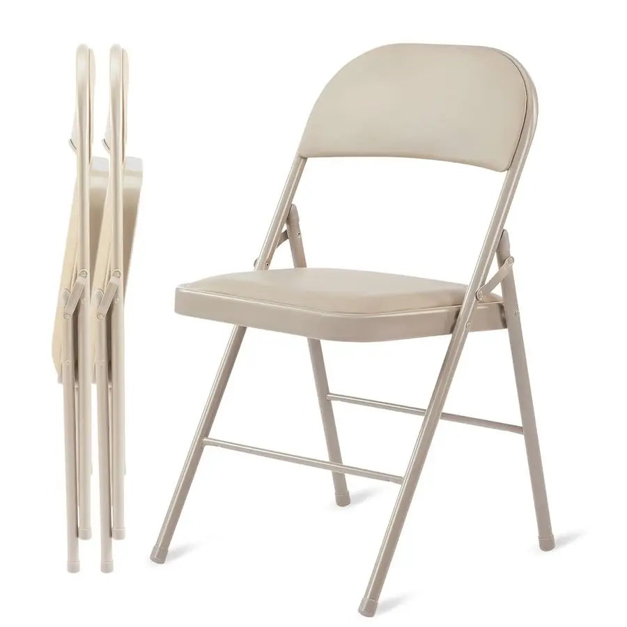 Комплект из 2 складных стульев с мягкими кожаными сиденьями, прочным металлическим каркасом, складной портативной конструкцией для использования в помещении и на улице, C
Комплект из 2 складных стульев с мягкими кожаными сиденьями, прочным металлическим каркасом, складной портативной конструкцией для использования в помещении и на улице, C