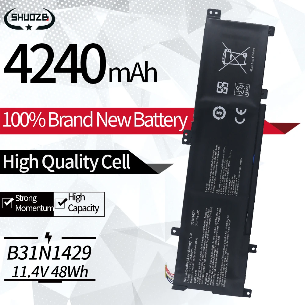 New B31N1429 Laptop Battery For ASUS A501L A501LX A501LB5200 K501 K501LB K501LX K501U K501UB K501UX K501UX-AH71 0B200-01460100
New B31N1429 Laptop Battery For ASUS A501L A501LX A501LB5200 K501 K501LB K501LX K501U K501UB K501UX K501UX-AH71 0B200-01460100