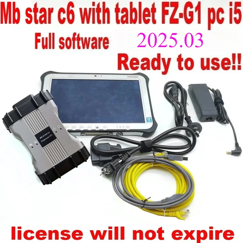 MB Star C6 DOIP VCI With SSD 2025.03 C6 With Tablet FZ-G1 i5 4g WIFI Multiplexer VCI For Benz Car Diagnosis Tool OBD Scanner
MB Star C6 DOIP VCI With SSD 2025.03 C6 With Tablet FZ-G1 i5 4g WIFI Multiplexer VCI For Benz Car Diagnosis Tool OBD Scanner