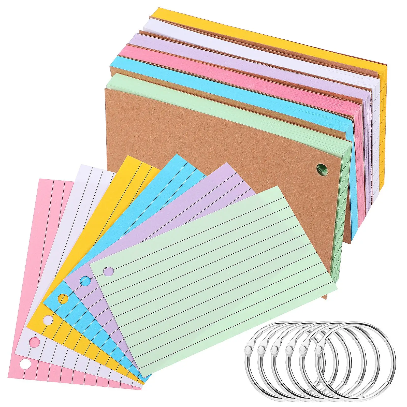 6 Pcs Loose Book Index Cards Lined Flash Blank College Supplies Small Paper Colored
6 Pcs Loose Book Index Cards Lined Flash Blank College Supplies Small Paper Colored
