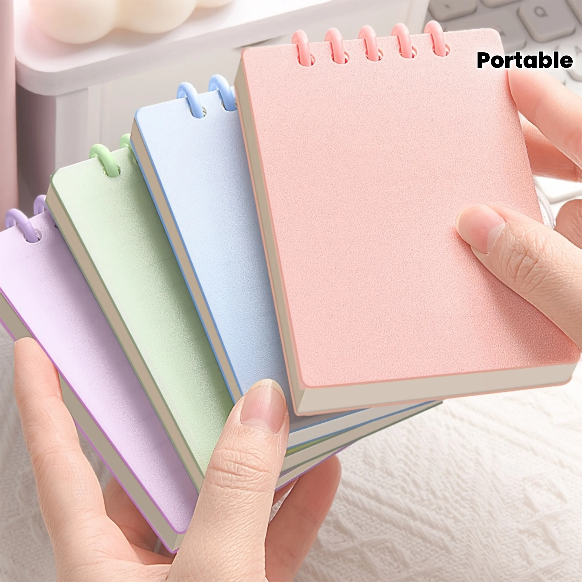 5pcs Soft Pastel A7 Notebooks - 80 Sheets Each, Portable Thick Ring-Bound Journals Ideal for School, Office, and Personal Use, F
5pcs Soft Pastel A7 Notebooks - 80 Sheets Each, Portable Thick Ring-Bound Journals Ideal for School, Office, and Personal Use, F