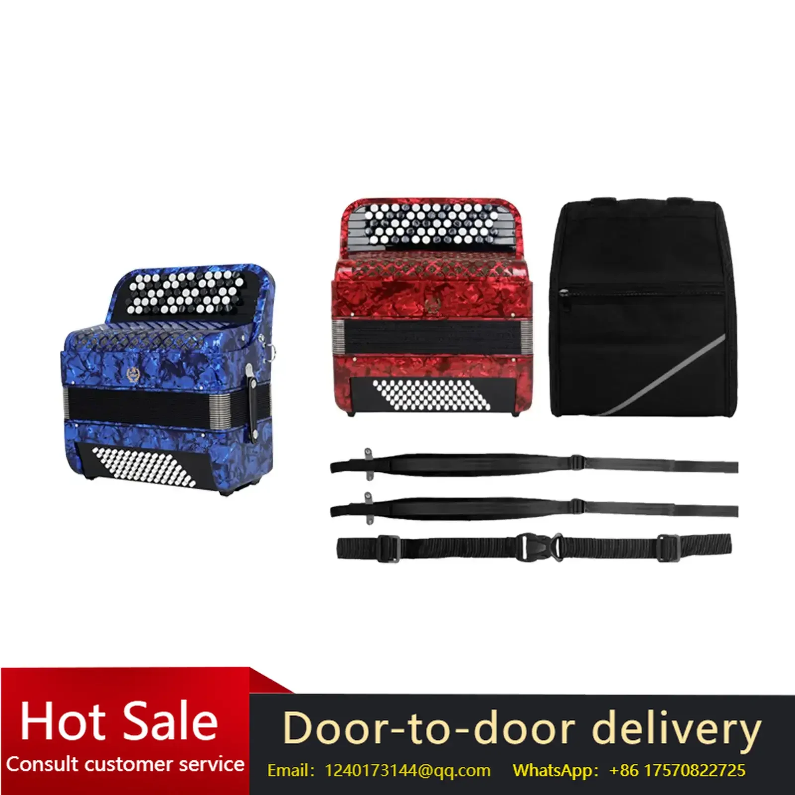 62 Keys 72 Bass Educational Button Accordion with Straps for Boys and Girls
62 Keys 72 Bass Educational Button Accordion with Straps for Boys and Girls