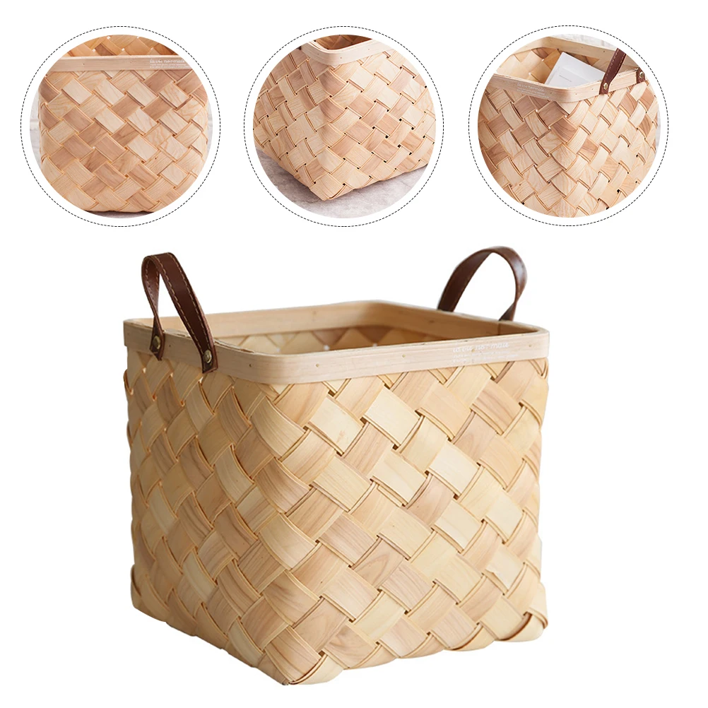 Woven Storage Basket Wood Chip Handmade Country Style Laundry Bucket Brown Garden Weave Box Double Layer Dirty Clothes Holder
Woven Storage Basket Wood Chip Handmade Country Style Laundry Bucket Brown Garden Weave Box Double Layer Dirty Clothes Holder