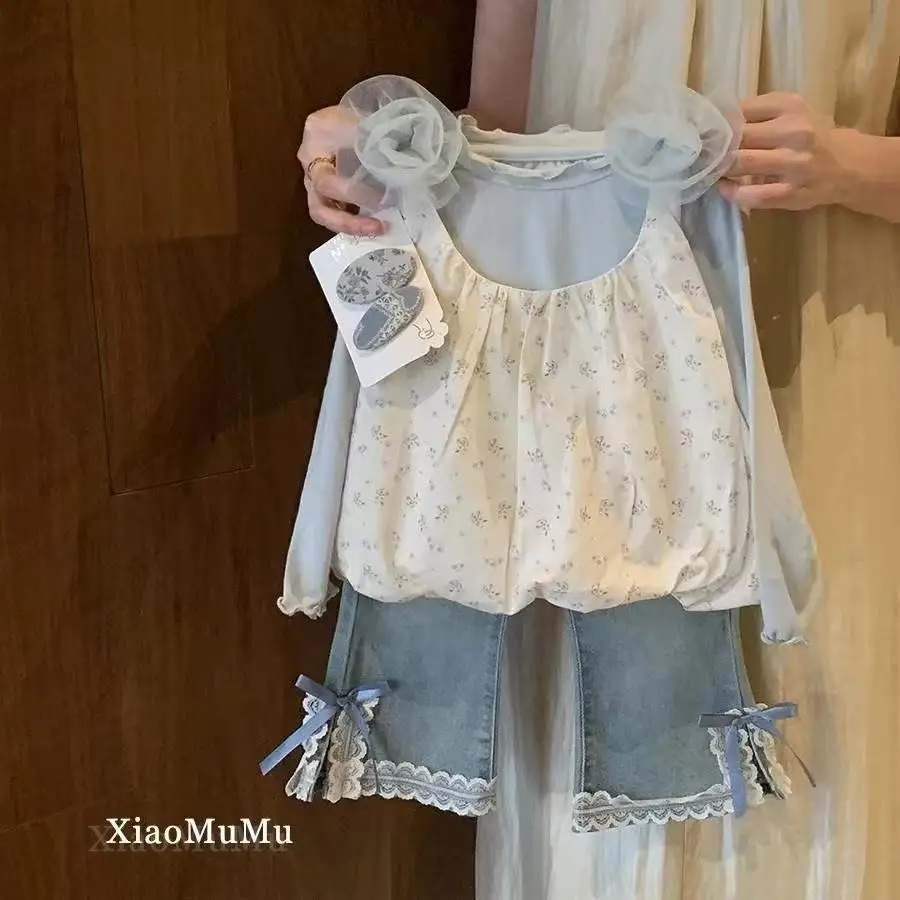 New Korean Style Floral Halter Leisure Pants Set GirlsCute Floral Halter Casual Pants 3 PiecesCharming Trendy Children's Sets
New Korean Style Floral Halter Leisure Pants Set GirlsCute Floral Halter Casual Pants 3 PiecesCharming Trendy Children's Sets