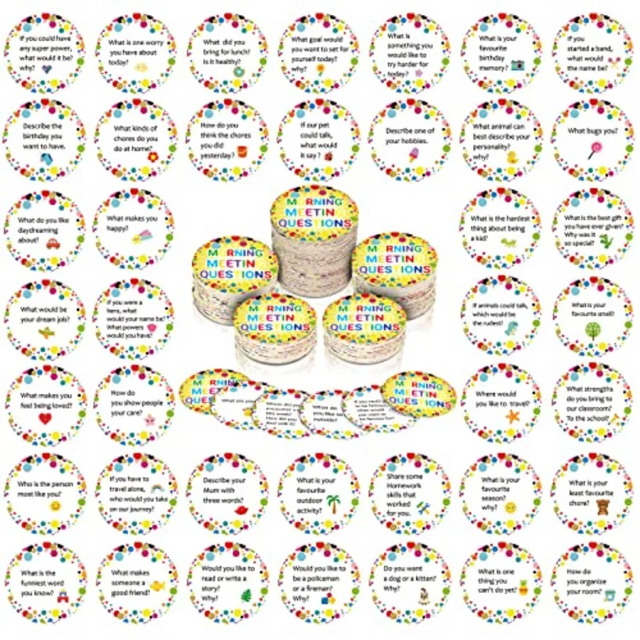 100 Pieces Morning Meeting Chips Questions Cards for Students Conversation Starters Primary Students Response Cards Learn and I
100 Pieces Morning Meeting Chips Questions Cards for Students Conversation Starters Primary Students Response Cards Learn and I