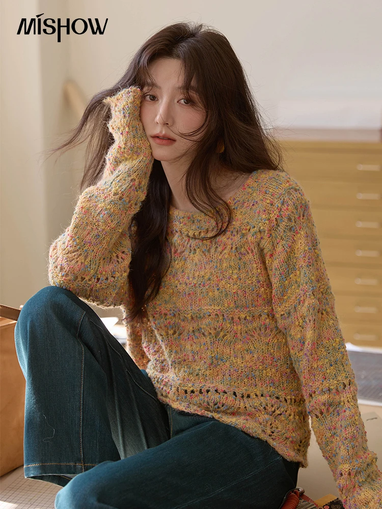 MISHOW женский шикарный вязаный топ в стиле ретро, осень 2022, тонкие свитера французского цвета в горошек с круглым вырезом и изогнутым подолом MXE43Z1343
MISHOW женский шикарный вязаный топ в стиле ретро, осень 2022, тонкие свитера французского цвета в горошек с круглым вырезом и изогнутым подолом MXE43Z1343