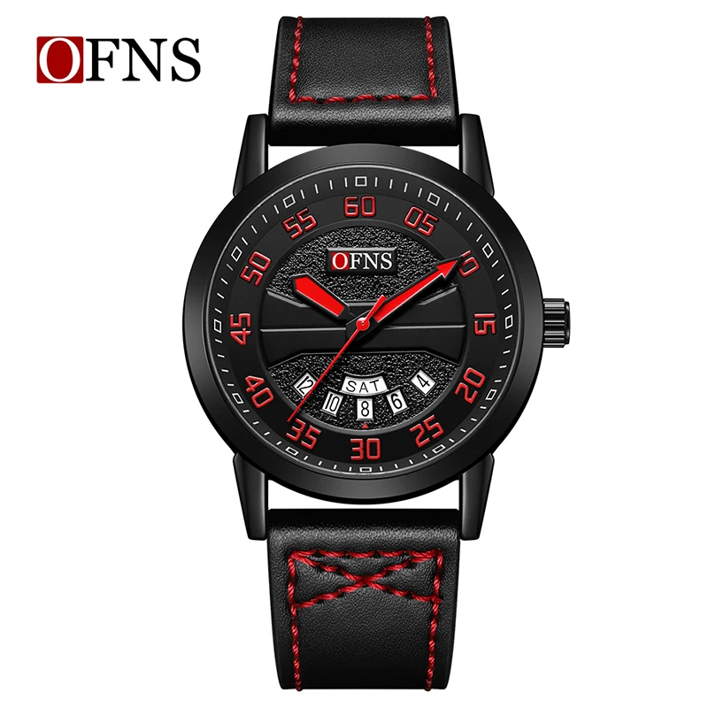 OFNS 7213 Fashion Men's Quartz Watch Bilingual Calendar Simple Wristwatch Leather Strap Casual Watches for Man reloj hombre
OFNS 7213 Fashion Men's Quartz Watch Bilingual Calendar Simple Wristwatch Leather Strap Casual Watches for Man reloj hombre