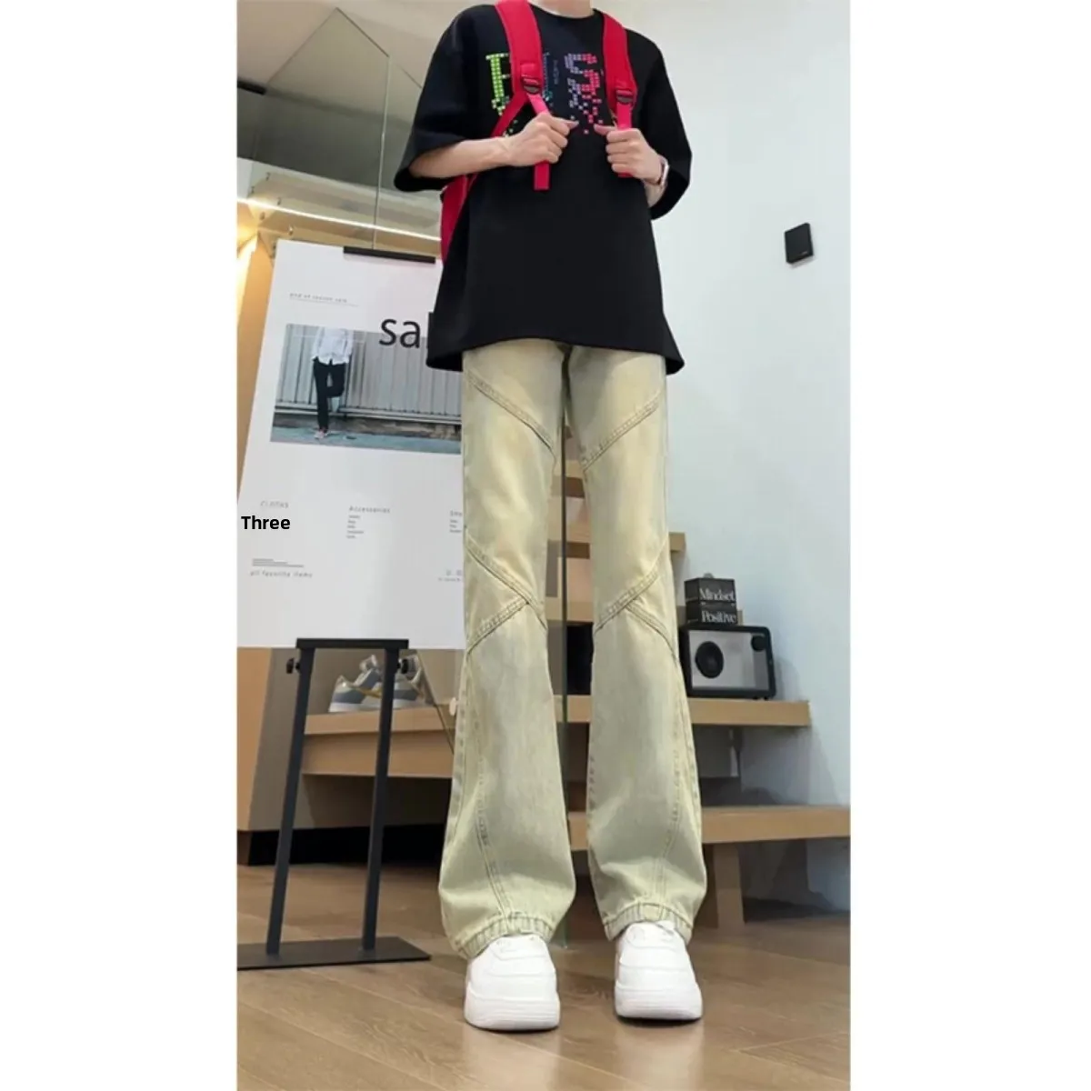 Мужские джинсы в стиле ретро, американский дизайн, весна-осень, с высокой талией, приталенные, прямые, расклешенные, с эффектом состаривания
Мужские джинсы в стиле ретро, американский дизайн, весна-осень, с высокой талией, приталенные, прямые, расклешенные, с эффектом состаривания