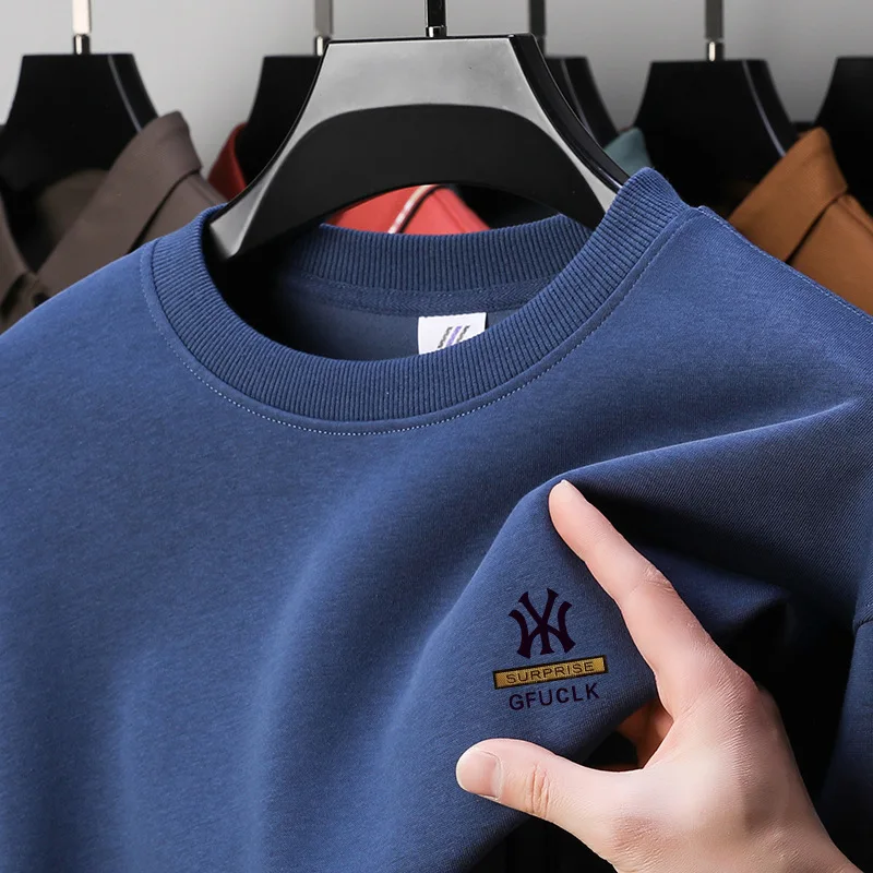 380g Men's Heavy-duty Pure Cotton Sportswear, 2024 Autumn Round Neck Youth Korean Version Long Sleeved T-shirt, Men's Hoodie
380g Men's Heavy-duty Pure Cotton Sportswear, 2024 Autumn Round Neck Youth Korean Version Long Sleeved T-shirt, Men's Hoodie