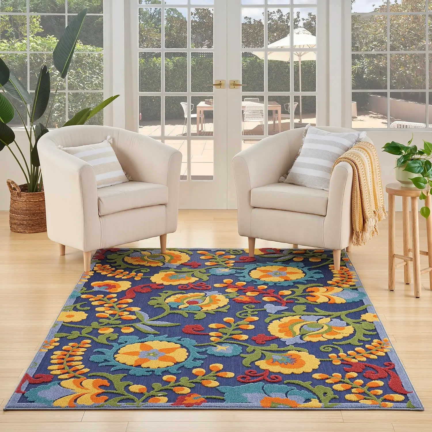Home Aloha Navy Multicolor 3'6" x 5'6" Area Rug - Easy Clean, Non Shedding, Bed Room, Living Room, Dining Room, Kitchen (4' x
Home Aloha Navy Multicolor 3'6" x 5'6" Area Rug - Easy Clean, Non Shedding, Bed Room, Living Room, Dining Room, Kitchen (4' x