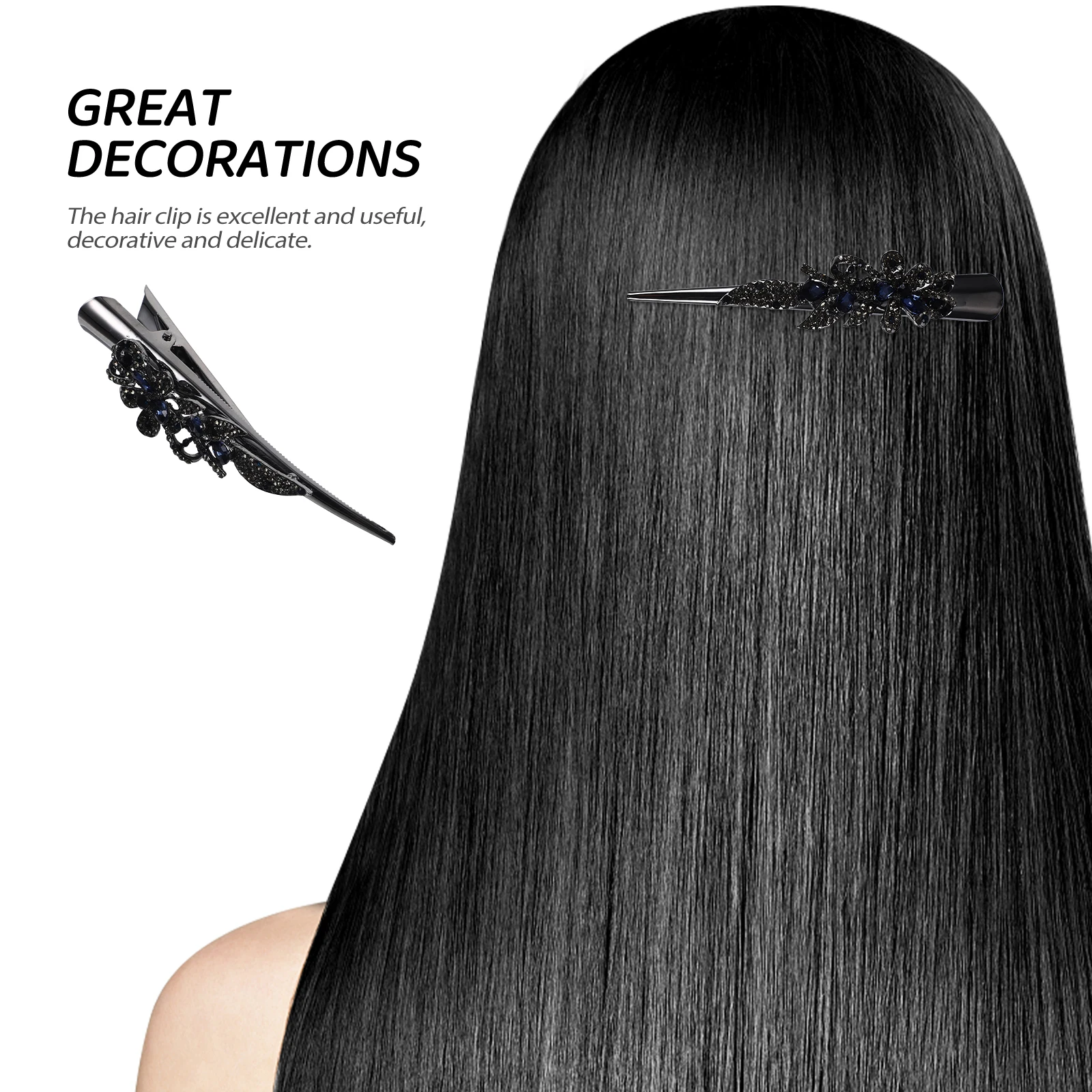 Rhinestone Large Duckbilled Hair Clip Metal Vintage Decorative Hair Accessories for Women Elegant Charming Hairstyle Party
Rhinestone Large Duckbilled Hair Clip Metal Vintage Decorative Hair Accessories for Women Elegant Charming Hairstyle Party