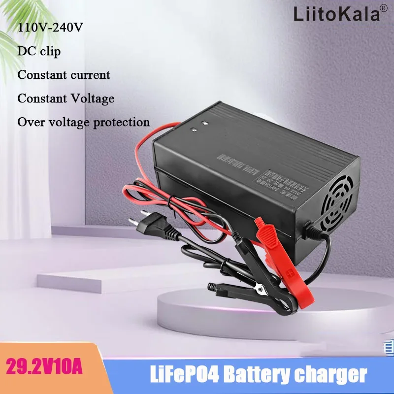 LiitoKala 29,2 В 10 А умное зарядное устройство подходит для аккумуляторов LiFePO4 8S 24 В электрическое универсальное зарядное устройство для инвалидных колясок
LiitoKala 29,2 В 10 А умное зарядное устройство подходит для аккумуляторов LiFePO4 8S 24 В электрическое универсальное зарядное устройство для инвалидных колясок