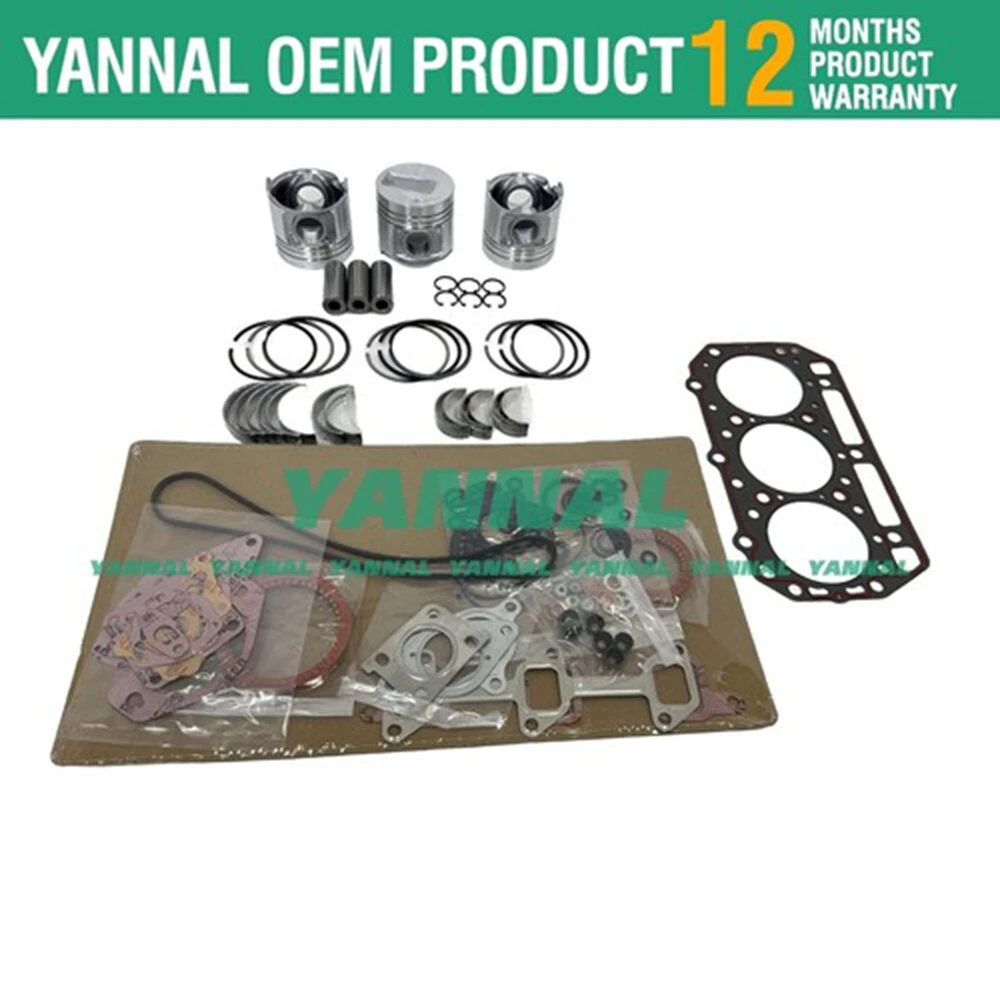 New Overhaul Re-ring Kit Compatible with for Cummins A1700 3-Cylinder Engine
New Overhaul Re-ring Kit Compatible with for Cummins A1700 3-Cylinder Engine