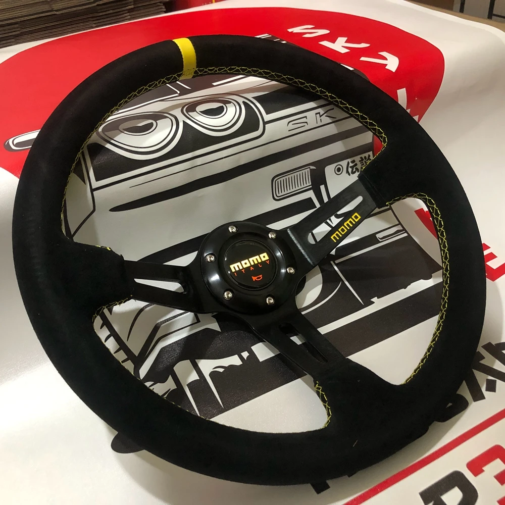Drift 14Inch Deep Dish MOMO Steering Wheel Car Rally Racing Suede Leather JDM Steering Wheel Volantes For VW HONDA TOYOTA BMW
Drift 14Inch Deep Dish MOMO Steering Wheel Car Rally Racing Suede Leather JDM Steering Wheel Volantes For VW HONDA TOYOTA BMW