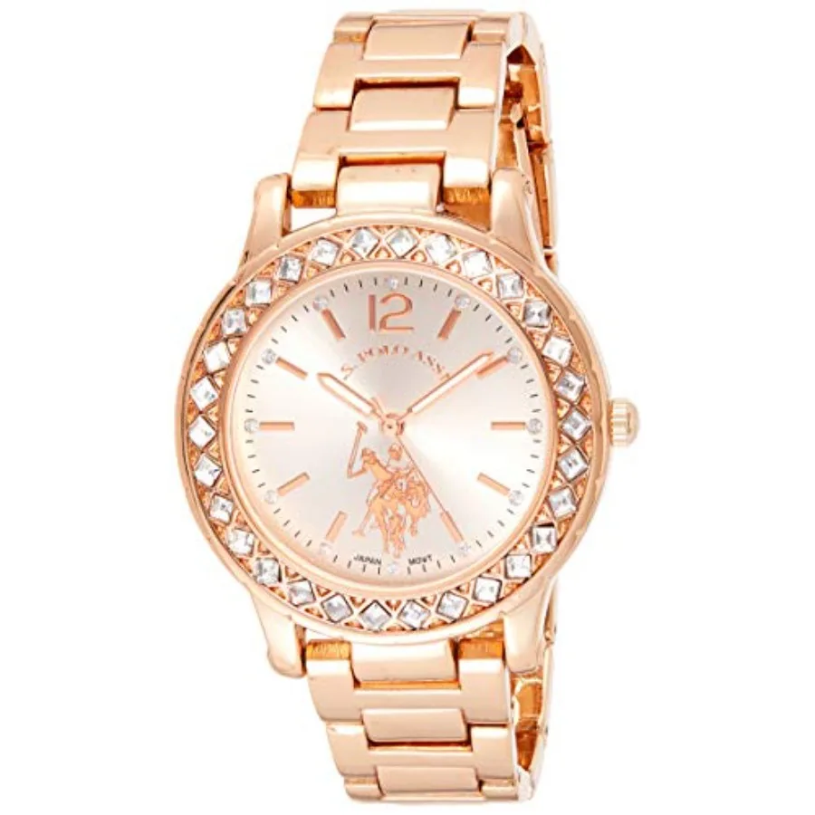 U.S. Polo Assn. Women's Rose Gold-Tone Watch Elegant Crystal Bezel, Durable Bracelet, and Quartz Movement Perfect for Everyday
U.S. Polo Assn. Women's Rose Gold-Tone Watch Elegant Crystal Bezel, Durable Bracelet, and Quartz Movement Perfect for Everyday