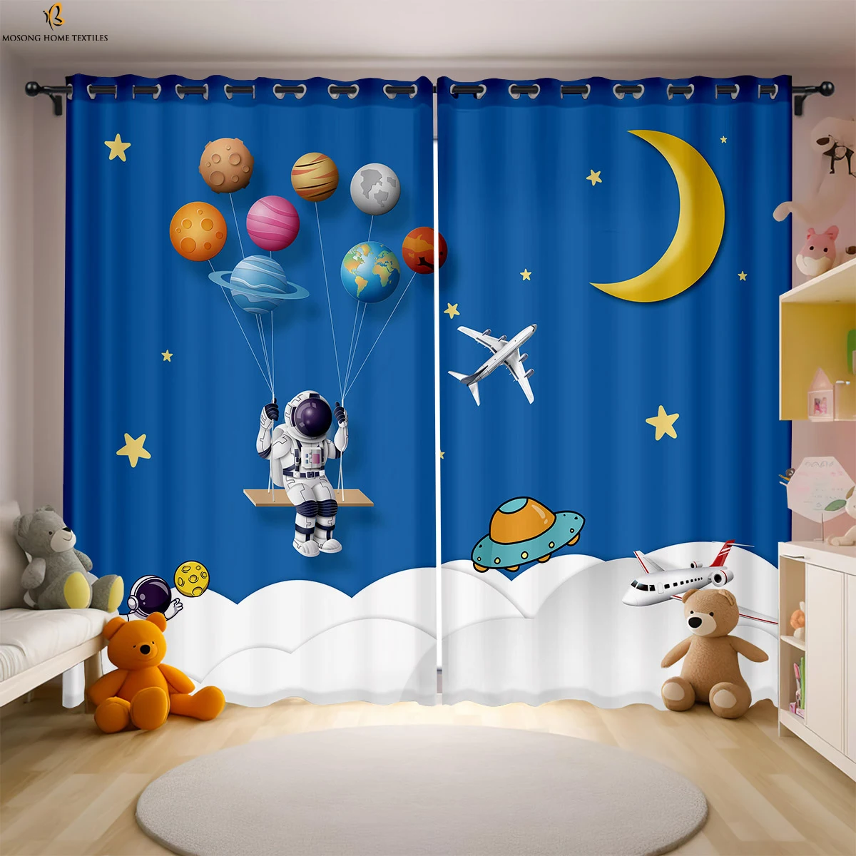 Window Curtains Cartoon Space Rocket Print Curtains Children's Room Curtains Living Room Study Bedroom Decorative Curtains 2PCS
Window Curtains Cartoon Space Rocket Print Curtains Children's Room Curtains Living Room Study Bedroom Decorative Curtains 2PCS