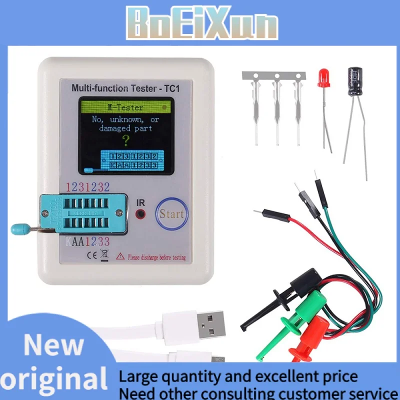 LCR-TC1 LCD Transistor Tester TFT Diode Capacitance Meter LCR ESR NPN PNP MOSFET Test LCR-TC1 Tester 3.5 inch TFT Multimeter
LCR-TC1 LCD Transistor Tester TFT Diode Capacitance Meter LCR ESR NPN PNP MOSFET Test LCR-TC1 Tester 3.5 inch TFT Multimeter