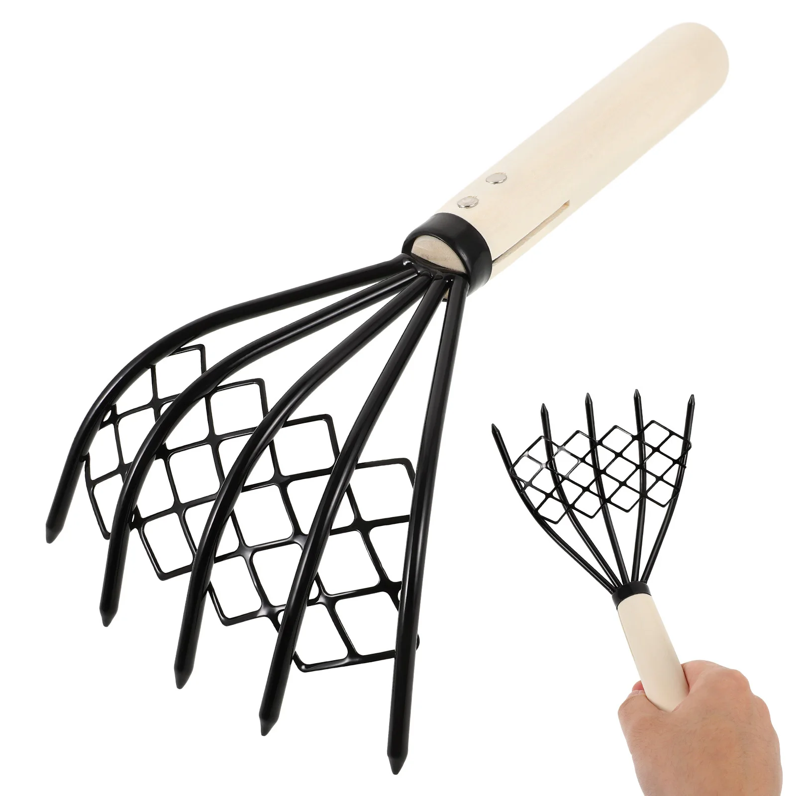 2Pcs Clam Rakes Carbon Steel Tines Wooden Handle Mesh Net Design for Beach Seafood Digging Shell Clamming Hand Rake Garden Soil
2Pcs Clam Rakes Carbon Steel Tines Wooden Handle Mesh Net Design for Beach Seafood Digging Shell Clamming Hand Rake Garden Soil