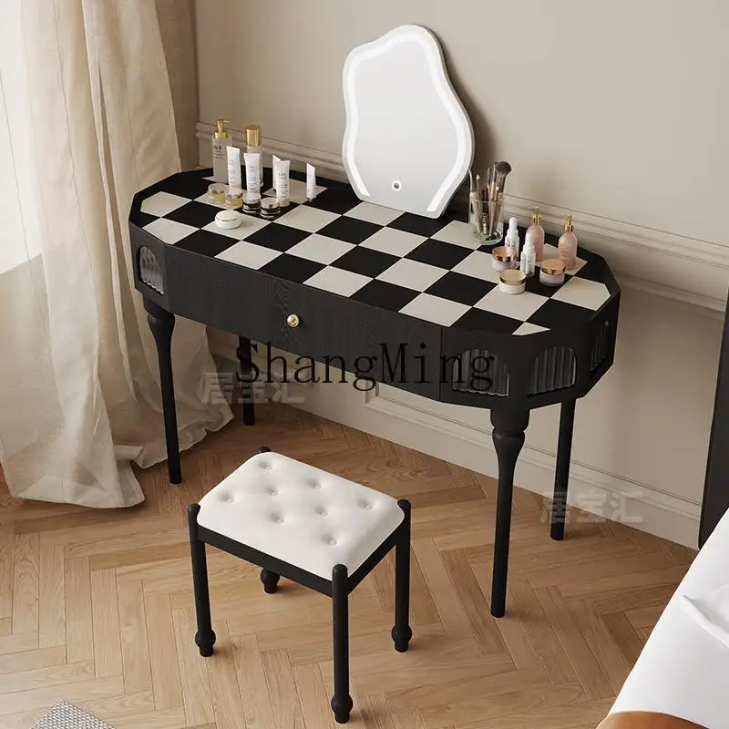 ZYY retro dresser with mirror luxury black small apartment solid wood bedroom makeup table
ZYY retro dresser with mirror luxury black small apartment solid wood bedroom makeup table