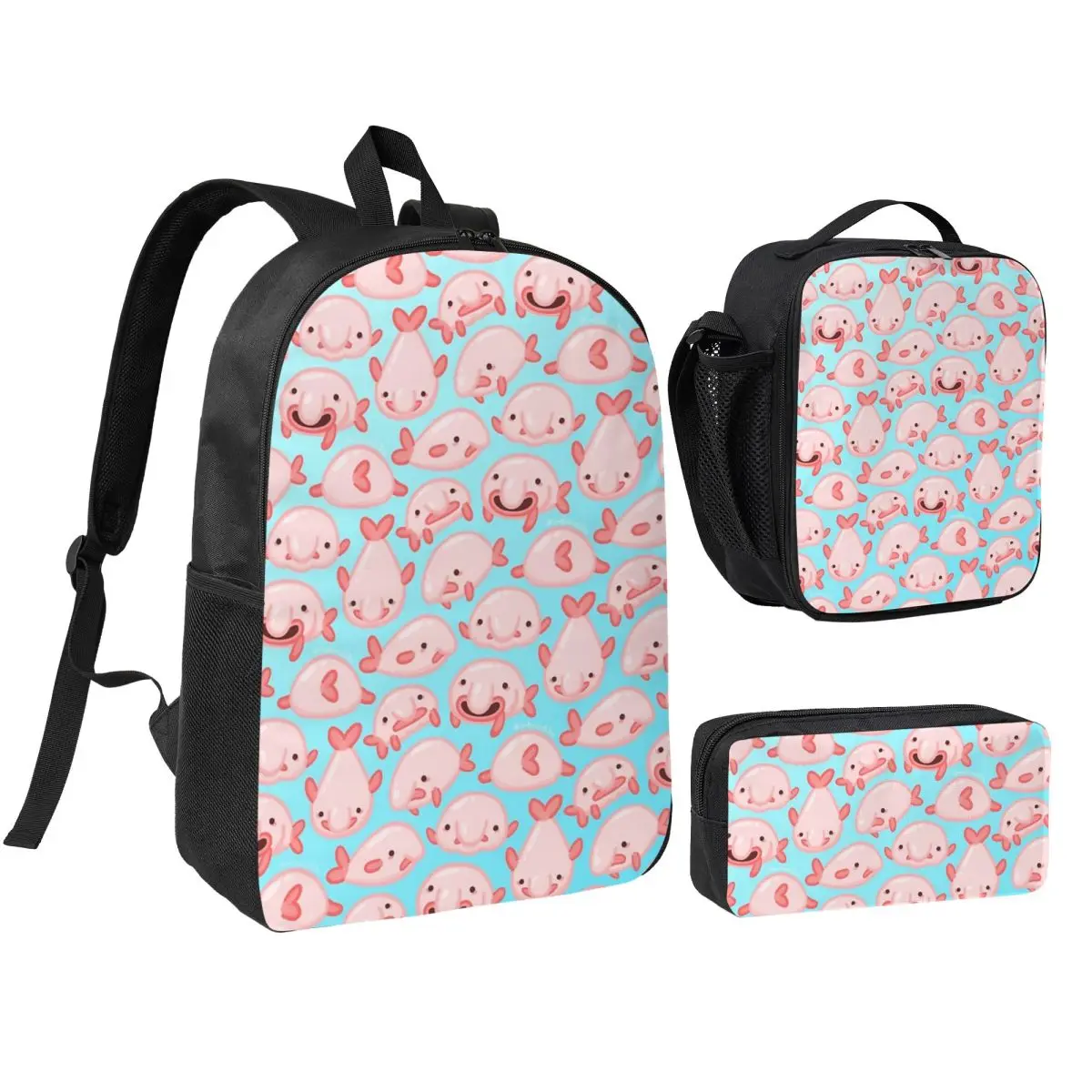 Blobfish Pattern Backpack Boys Girls BookBag School Bag Shoulder Bags 3ps Insulated Lunch Bag Pencil Case
Blobfish Pattern Backpack Boys Girls BookBag School Bag Shoulder Bags 3ps Insulated Lunch Bag Pencil Case