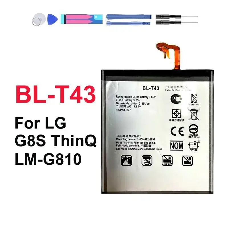 For LG G8S Thinq LM-G810 Long Lasting Mobile Phone Battery BL-T43 3550mAh
For LG G8S Thinq LM-G810 Long Lasting Mobile Phone Battery BL-T43 3550mAh
