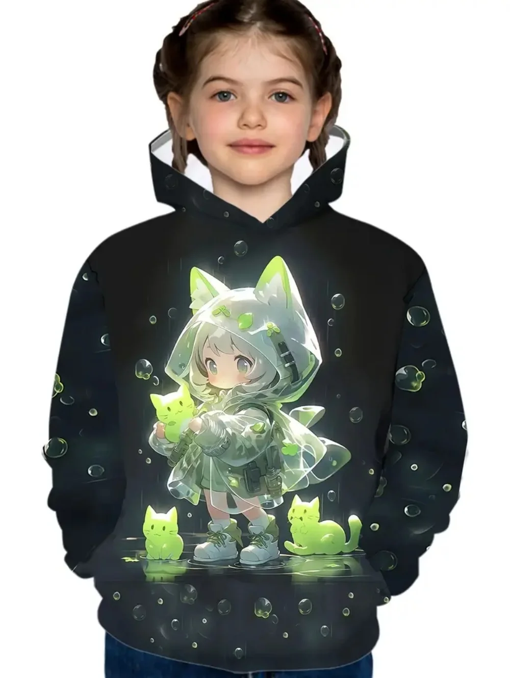 Girl Clothes Cartoon Comic Pattern Autumn Long Sleeve Hoodie Fashion Print Tops Outdoor Casual Comfortable Children's Clothing 
Girl Clothes Cartoon Comic Pattern Autumn Long Sleeve Hoodie Fashion Print Tops Outdoor Casual Comfortable Children's Clothing