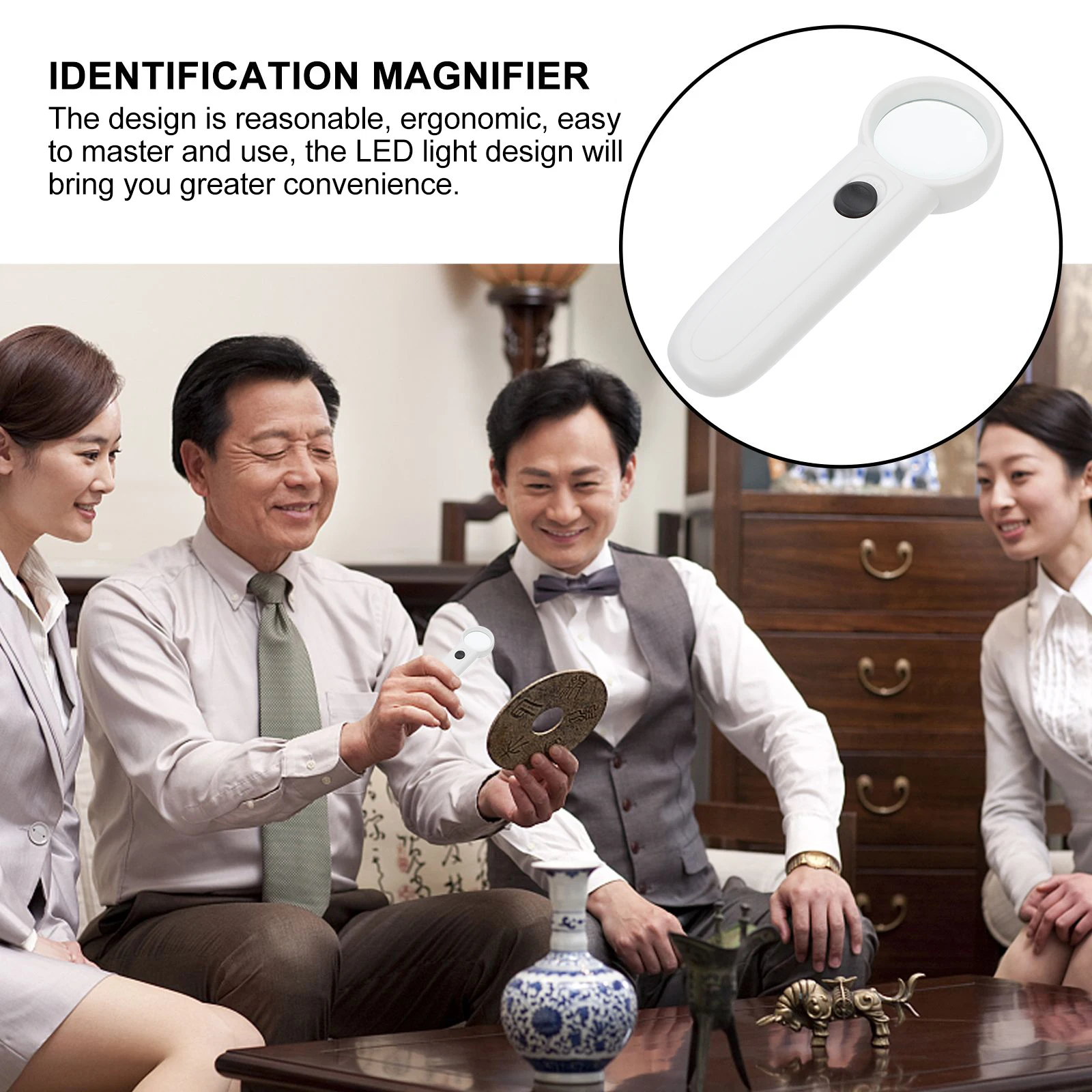 Handheld High Definition Magnifying Glass LED Lighted Portable Reading Foldable Desktop Tool for Elderly Students
Handheld High Definition Magnifying Glass LED Lighted Portable Reading Foldable Desktop Tool for Elderly Students