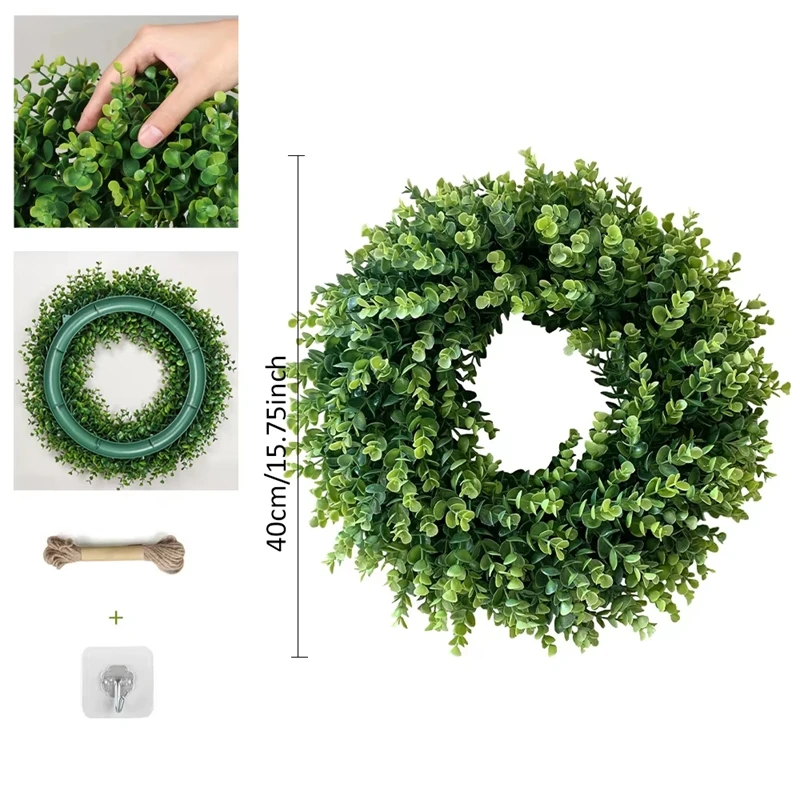 Spring Summer Fake Green Leaf Wreath Artificial Foliage Hanging Garland For Home Door Wall Rustic Window & Cabinet Ornament
Spring Summer Fake Green Leaf Wreath Artificial Foliage Hanging Garland For Home Door Wall Rustic Window & Cabinet Ornament