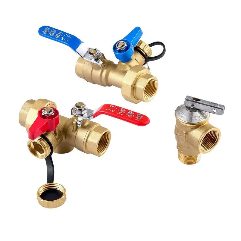 Free Shipping-Water Heater Kit, 3/4 Inch Tankless Water Heater Service Valve Kit with 2PCS 3/4″ NPT to 3/4″ NPT Isolation Valves, Pressure Relief Valve, Lead-Free Brass, Fits Most Tankless Waters Heaters
Free Shipping-Water Heater Kit, 3/4 Inch Tankless Water Heater Service Valve Kit with 2PCS 3/4″ NPT to 3/4″ NPT Isolation Valves, Pressure Relief Valve, Lead-Free Brass, Fits Most Tankless Waters Heaters