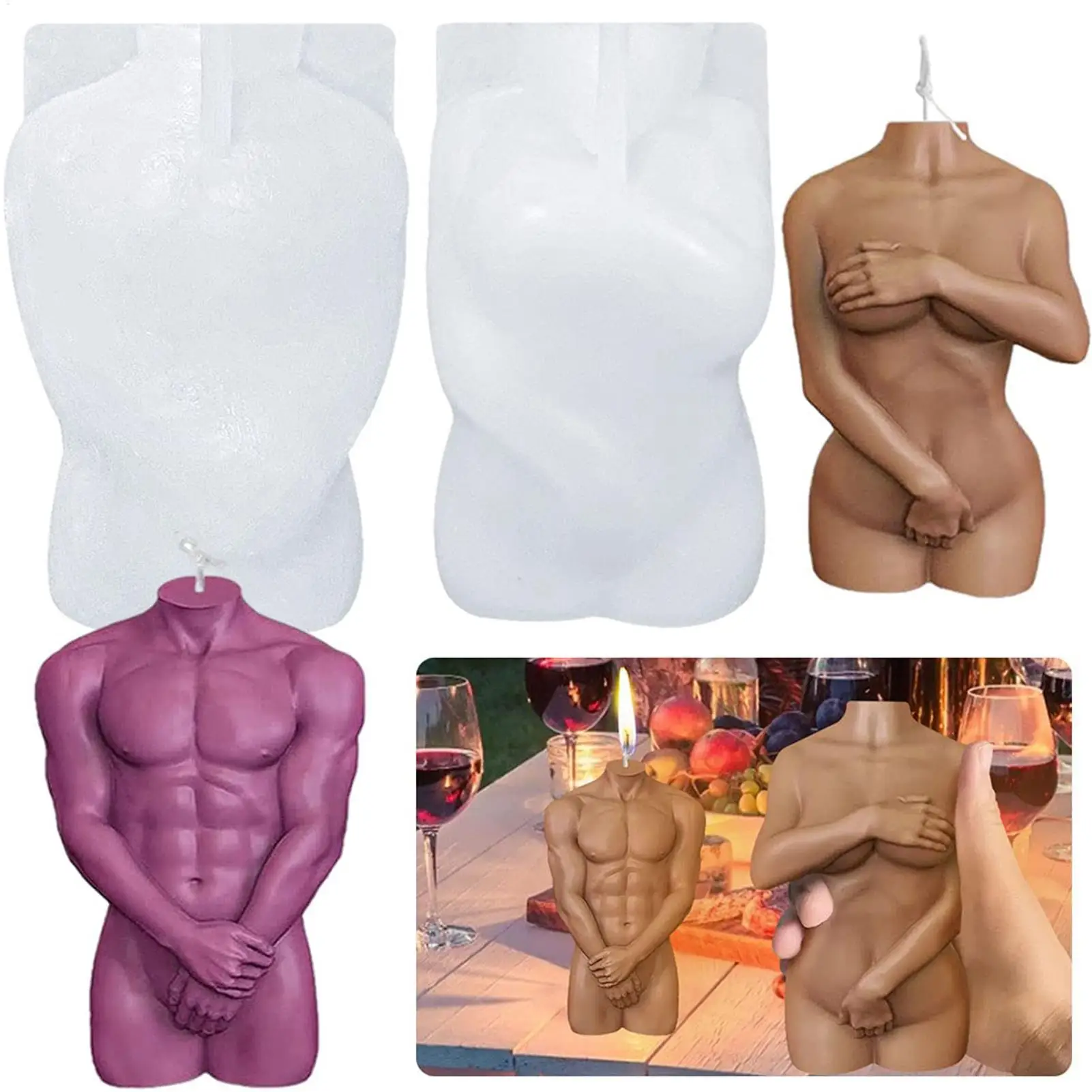 Male Body Candle Mold 3D Naked Shy Women Men Body Shape Candle Mould Body Art Female Male Moulds For DIY Home Craft Making Desk
Male Body Candle Mold 3D Naked Shy Women Men Body Shape Candle Mould Body Art Female Male Moulds For DIY Home Craft Making Desk