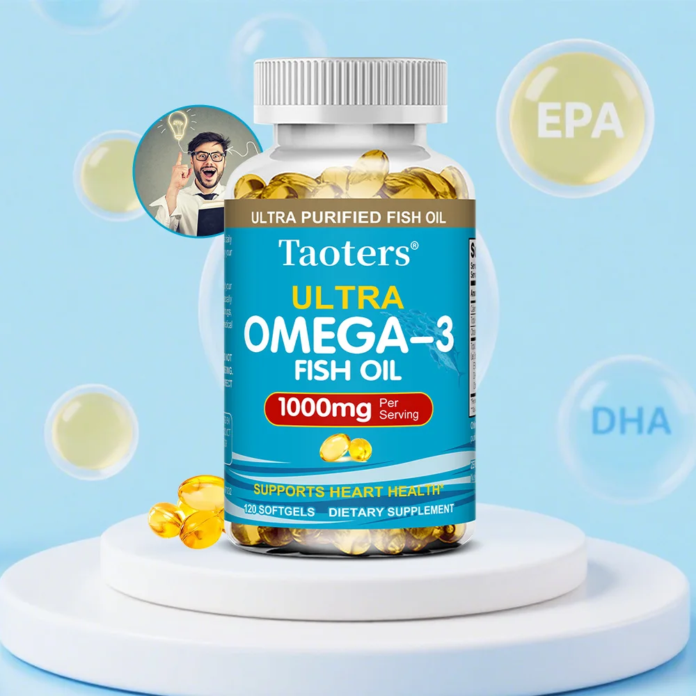 Omega 3 Fish Oil - Rich in EPA+DHA, Supports Joint, Brain and Eye Health, Enhances Immune Function, and Antioxidant
Omega 3 Fish Oil - Rich in EPA+DHA, Supports Joint, Brain and Eye Health, Enhances Immune Function, and Antioxidant