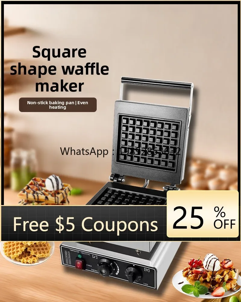 ZZ Waffle Maker Rotating Waffle Oven Pancake Machine Electric Heating Square Lattice Pancake Crepe Maker
ZZ Waffle Maker Rotating Waffle Oven Pancake Machine Electric Heating Square Lattice Pancake Crepe Maker
