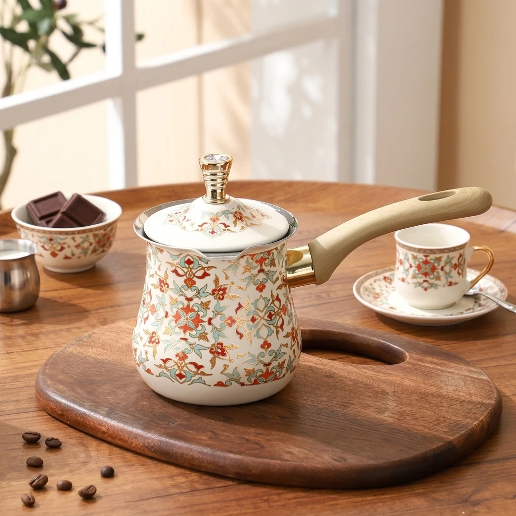 Stainless Steel Milk Pot For Turkish Coffee Tea Butter Heating 350ml Universal Stove Compatible
Stainless Steel Milk Pot For Turkish Coffee Tea Butter Heating 350ml Universal Stove Compatible