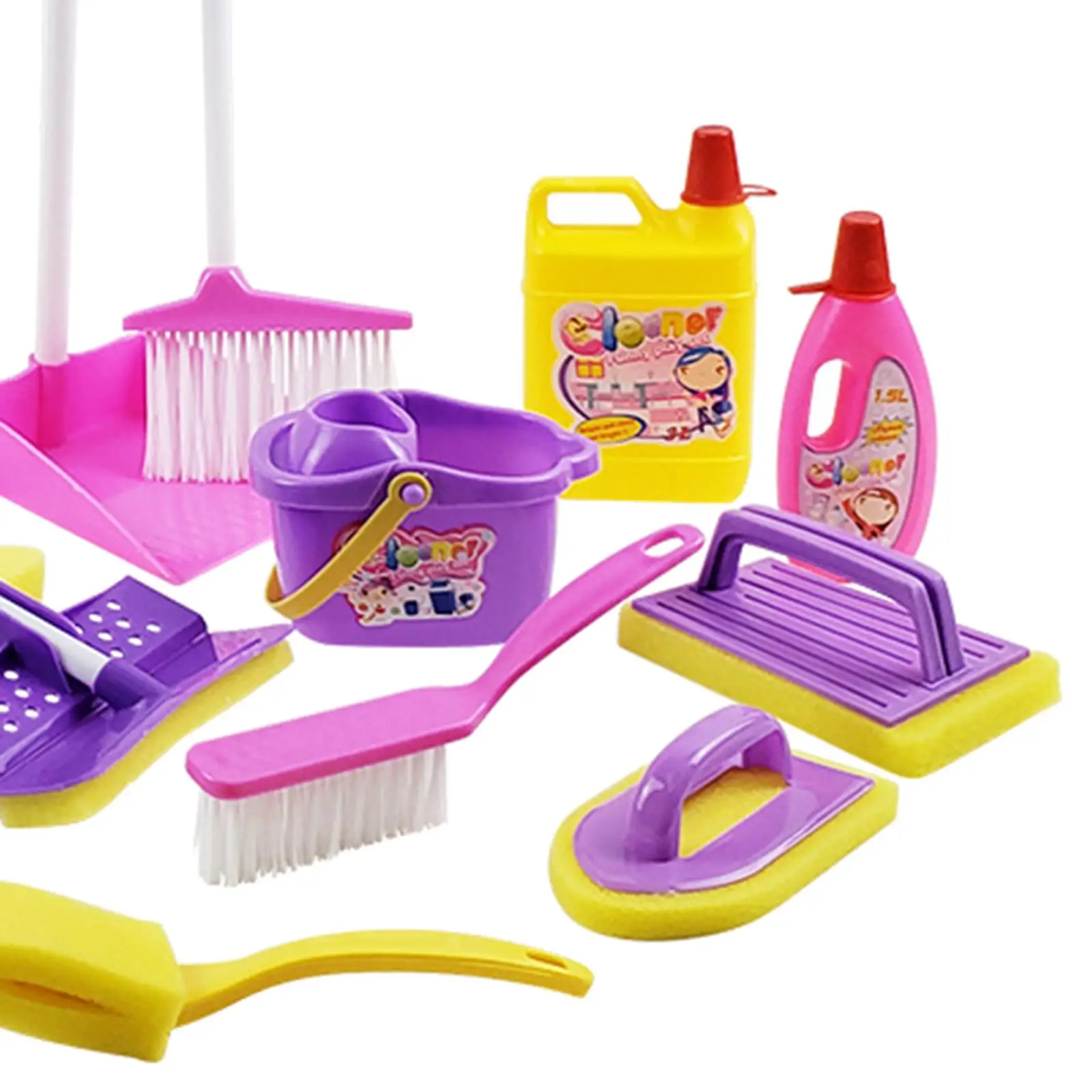 Kids Cleaning Toy Spray Dust Pan Mop Broom Household Cleaning Tools, for 4 5 6 Birthday Gifts
Kids Cleaning Toy Spray Dust Pan Mop Broom Household Cleaning Tools, for 4 5 6 Birthday Gifts