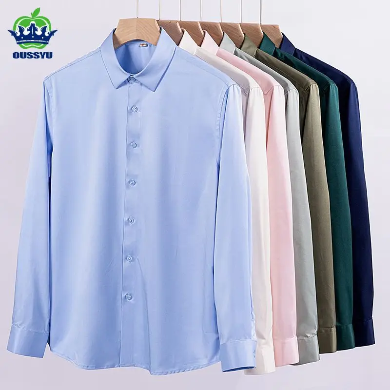 Brand Clothing Business Solid Color Shirt Long Sleeve Men Classic Casual Stretch Wrinkle Free Formal Workwear Office Tops Man
Brand Clothing Business Solid Color Shirt Long Sleeve Men Classic Casual Stretch Wrinkle Free Formal Workwear Office Tops Man
