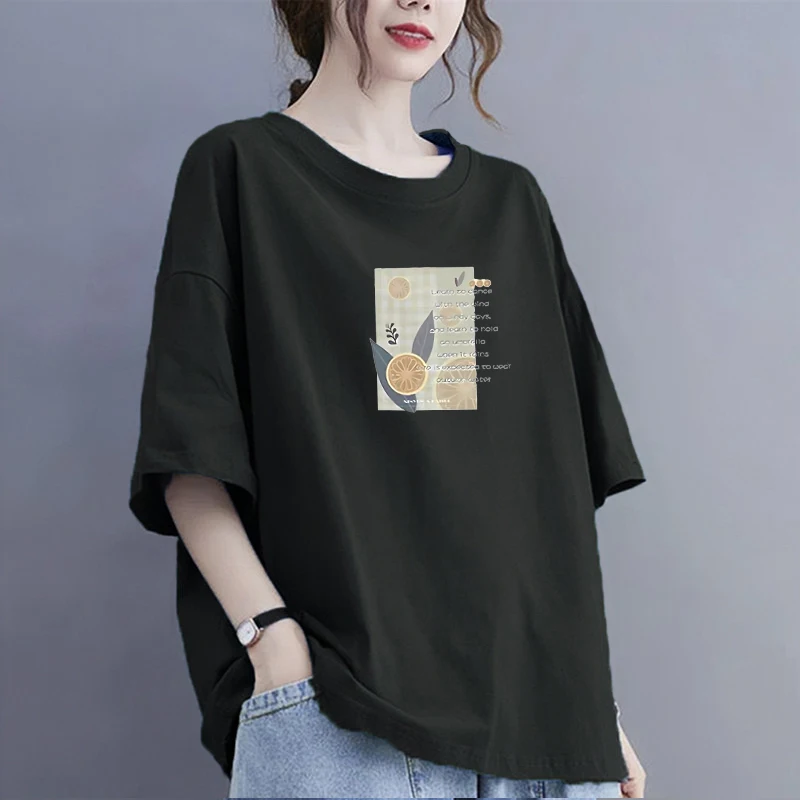 Summer round Neck Short Sleeve Printed Base Shirt Versatile Women's plus Size Slimming Top Comfortable Fit Commute Style
Summer round Neck Short Sleeve Printed Base Shirt Versatile Women's plus Size Slimming Top Comfortable Fit Commute Style
