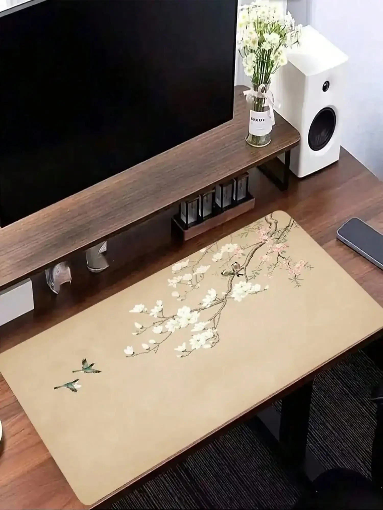 Elegant Cherry Blossom And Bird Mouse Pad - Beige Desktop Pad With Non-Slip Rubber Base, Multi-Functional Reusable Surface, Suitable For Office, Home, Or Holiday Decor - Perfect For Thanksgiving, Christmas, Halloween, Wall Art, And Holiday Decorations
Elegant Cherry Blossom And Bird Mouse Pad - Beige Desktop Pad With Non-Slip Rubber Base, Multi-Functional Reusable Surface, Suitable For Office, Home, Or Holiday Decor - Perfect For Thanksgiving, Christmas, Halloween, Wall Art, And Holiday Decorations